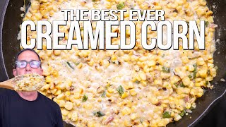 THE BEST EVER CHARRED CREAMED CORN LIKE NOTHING YOUVE SEEN BEFORE  SAM THE COOKING GUY [upl. by Jangro]