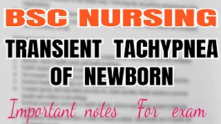 TRANSIENT TACHYPNEA OF NEWBORN TTN [upl. by Hajar659]