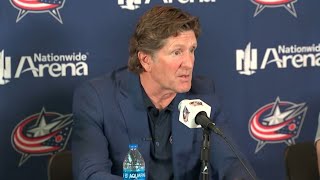 Blue Jackets address Mike Babcock’s resignation introduce Pascal Vincent as new head coach [upl. by Assed]