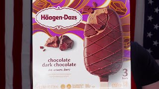 HaagenDazs Chocolate Dark Chocolate Ice Cream Bar Review [upl. by Ney]