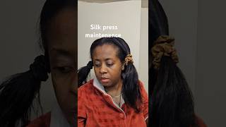 How to maintain your silk press Low maintenance routine shortsyoutube silkpress flatironcurls [upl. by Ramirol]