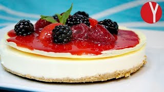 CHEESECAKE DE FRUTOS ROJOS SIN HORNO CON CRUJIENTE DE CHOCOLATE BLANCO [upl. by Yarod999]