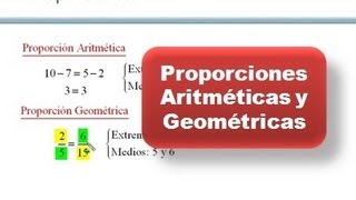 Proporciones aritmeticas y geometricas [upl. by Einaoj]