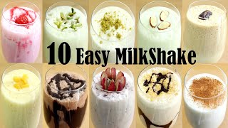 10 EASY MILKSHAKE RECIPE – HOW TO MAKE REFRESHING SUMMER DRINKS [upl. by Jud]