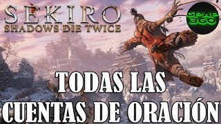 Sekiro Shadows Die Twice  TODAS las Cuentas de oración Aumentar la vitalidad y postura al máximo [upl. by Falkner662]