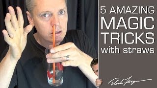 How to do 5 Amazing Magic Tricks with a Straw [upl. by Yelrebma]