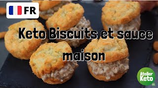 Recette Keto  Biscuits et leur sauce maison En Français [upl. by Ainocal]