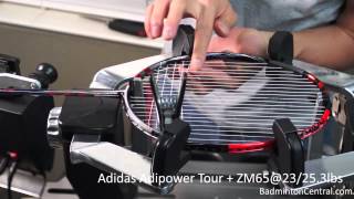 Adidas Adipower Tour  Zymax 65  23253lbs  Badminton Stringing [upl. by Lanta899]