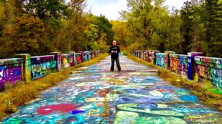 Graffiti Bridge amp Walking Trail Shoemakersville PA photo opp ROAD TRIP Potensic Atom Drone Used [upl. by Hovey]