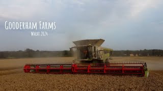 Gooderham Farms Combining and Baling Wheat 2024 Claas 8900 [upl. by Luis669]