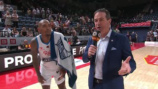 Xavier RathanMayes PostGame Interview v Illawarra Round 5 NBL23 [upl. by Ennayhs]