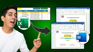 Enviar Datos de Excel a Plantilla Word Crea miles de documentos Word con datos de Excel [upl. by Hesketh]