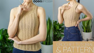 How to Crochet a Tank Top MODERN  Pattern amp Tutorial DIY [upl. by Kirsteni]