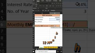 How To Make EMI Calculator in Microsoft Excelloanemicalculator​emicalculator​ sumitdhiwar [upl. by Umeh]