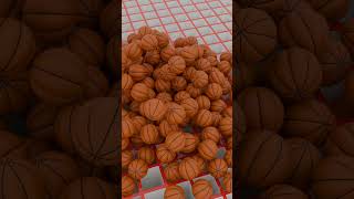 Basketballs Drop 3danimation relaxing marble drop simulation blender [upl. by Animas]