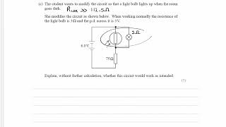 Electrical Circuits Exam Questions  A Level Physics Edexcel  Q46 level 3 [upl. by Imogene]