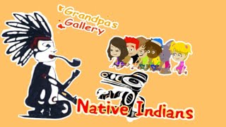 How to draw Native Indian Chief  Grandpas Gallery BabyTV [upl. by Quinby]