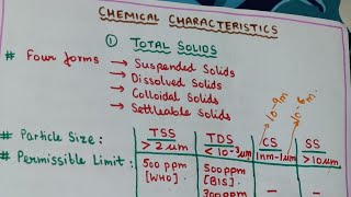 Chemical Characteristics of Sewage lectureenvironmental engineering wastewater [upl. by Mellman]