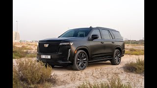 Rent Cadillac Escalade Matte Black in Dubai  Luxury amp Bold Style with GMZ Car Rental [upl. by Hgielime703]