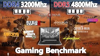 DDR4 vs DDR5 RAM Gaming Benchmark Test in 2022  AsusTUFDashF15  RTX3050 StealthGamerSG [upl. by Dunkin108]