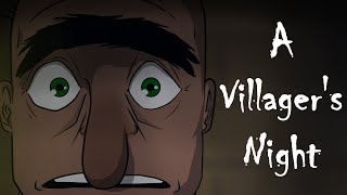 Minecraft A Villagers Night Animation [upl. by Sibilla142]