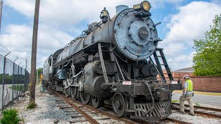 Moving BampO quotPresident Washingtonquot Steam Locomotive 5300 BampO Railroad Museum [upl. by Hgielak]