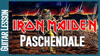 Iron Maiden  Paschendale  Guitar Lesson Tutorial [upl. by Adriena]