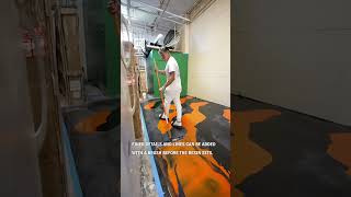 Creating custom resin flooring 😲 🎥 TikTok  donresin [upl. by Anali]