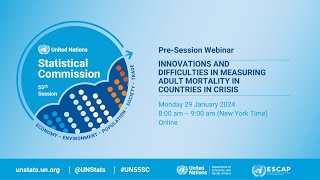 MAMCoP Webinar  Innovations and difficulties in measuring adult mortality in countries in crisis [upl. by Kan]