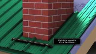 How to install chimney flashing when using Unions MasterRib metal roofing panel [upl. by Odessa]