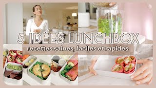 5 IDÉES DE LUNCH BOX petit budget  Recettes saines faciles et rapides  ANIBELLIE [upl. by Attelliw]