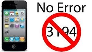 how to fix error 3194 update 21042014 iphone 44s55c5s and ipad [upl. by Arrol]