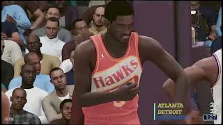 NBA2K24 MyLeague March 7th 1984 Atlanta Hawks 3231 vs Detroit Pistons 538 [upl. by Necila]