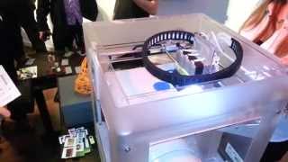 3 colour printing Cube X Trio  Cubify 3D printer iMakr launch [upl. by Ahsas]