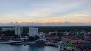 Beautiful Cozumel Sunrise Arrriving into Mexico on Mariner of the Seas LIVE [upl. by Leumhs]