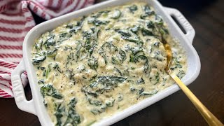 Ultimate Creamed Spinach Recipe [upl. by Lucita]