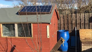 How to Install a 12 Volt Solar Panel on an Allotment ShedWorkshop [upl. by Akamahs362]