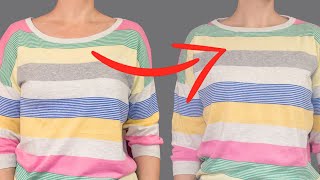 A great sewing trick how to downsize a large neckline simply and quickly [upl. by Caldeira971]