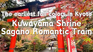 Kuwayama Shrine  the Sagano Romantic Train｜the earliest fall colors in Kyoto｜KyotoJapan [upl. by Cohberg657]