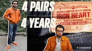 4PAIR IRON HEART JEANS REVIEW Updated The toughest raw denim [upl. by Risteau922]