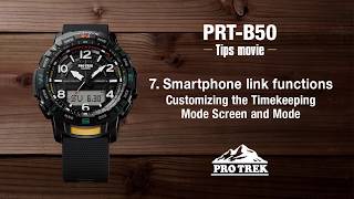 Tips vol07  Customizing the Timekeeping Mode Screen and Mode   CASIO PRO TREK PRTB50 [upl. by Jacoba]