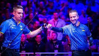 Woodward amp Van Boening vs Sanchez Ruiz amp Alcaide  Match 15  2022 Mosconi Cup [upl. by Fitalludba770]