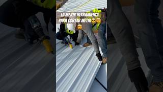 The best tool for cutting metal 😎🤯🤯 roofing roofingworld construction metalroofing roof [upl. by Shanda]