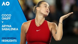 Coco Gauff v Aryna Sabalenka Highlights  Australian Open 2024 Semifinal [upl. by Nnaeirrac]