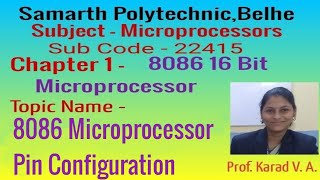 Chapter 1  8086 16 Bit Microprocessor Pin Configuration [upl. by Ursi]