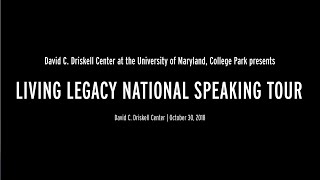 Living Legacy National Speaking Tour Driskell Center College Park [upl. by Elfstan]