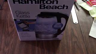 Electric Tea Kettle Hamilton Beach Important Shopping Tip Unboxing Excitingly Dangerous [upl. by Ahsiea]