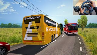 Fast Scania bus driving in dangerous Narrow road  Bus driving Euro truck simulator 2 [upl. by Soneson]