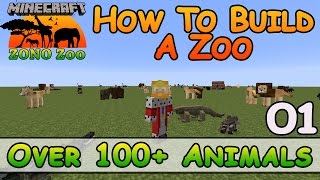 Zoo In Minecraft  Over 100 Animals  How To Build  E1  Z One N Only [upl. by Azaleah786]