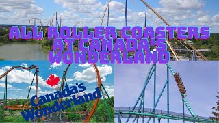 All Roller Coasters At Canadas Wonderland [upl. by Enitselec]